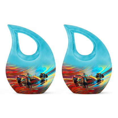 10-inch Abstract Racing Dynamics Urn 