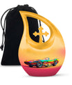 Colorful Race Car Cremation Urn - Decorative Funeral Urns For Dad Ashes