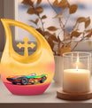 10 inch Retro Holographic Roadster two person memorial urn 