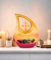 10 inch Retro Holographic Roadster two person memorial urn 