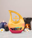 10 inch Retro Holographic Roadster two person memorial urn 