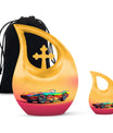 10 inch Retro Holographic Roadster two person memorial urn 