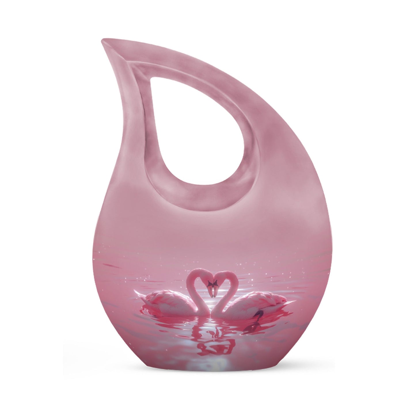 Pink Personalized Bird Memorial Urn for Human Ashes - 10-inch, 200 cu in - Yatskia