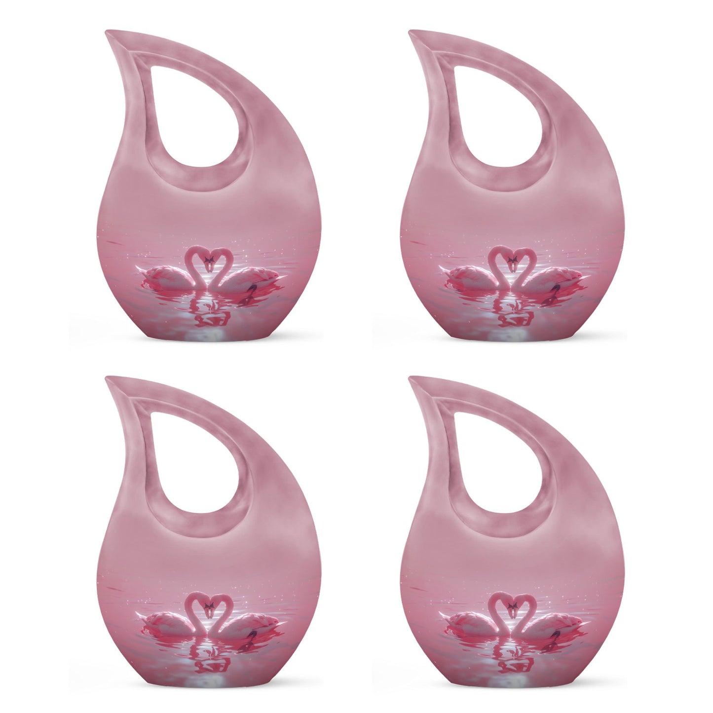 Pink Personalized Bird Memorial Urn for Human Ashes - 10-inch, 200 cu in - Yatskia