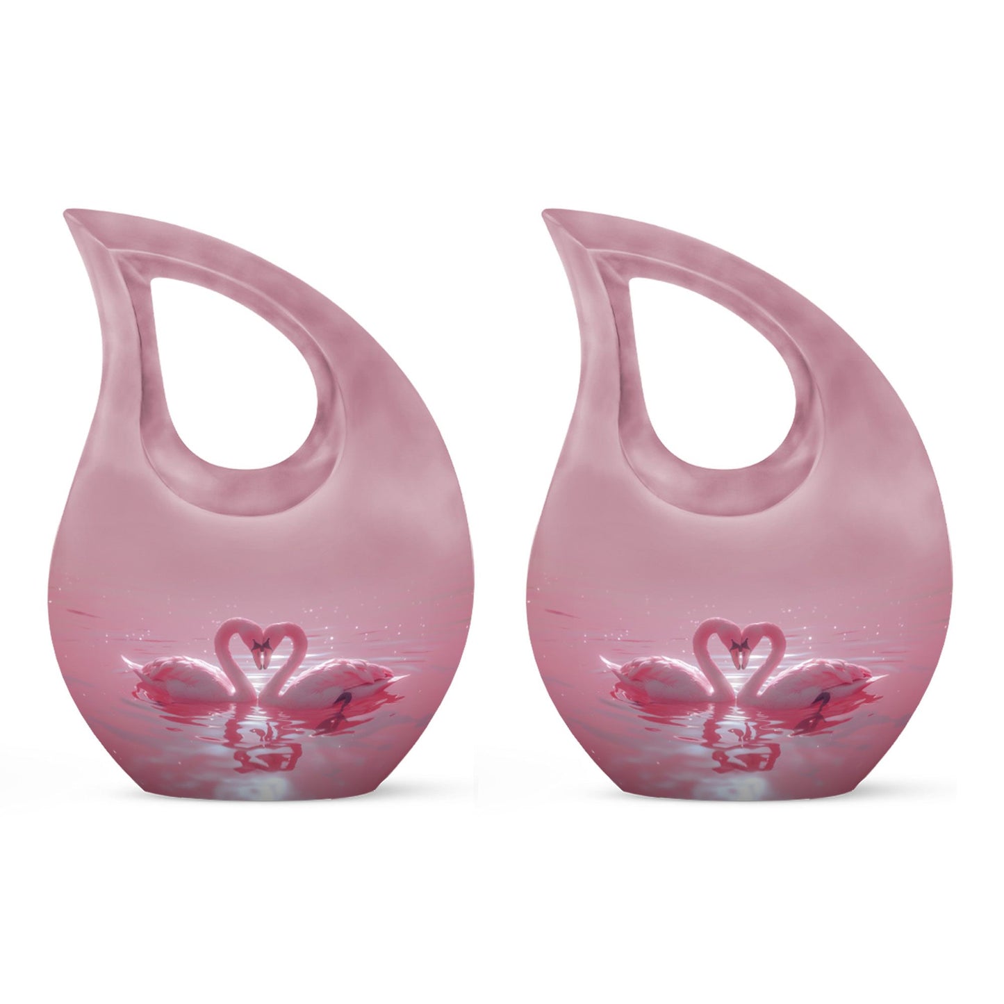 Pink Personalized Bird Memorial Urn for Human Ashes - 10-inch, 200 cu in - Yatskia