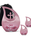 Pink Couple Swan Urn for Ashes – Beautiful Love-Themed Memorial Urn