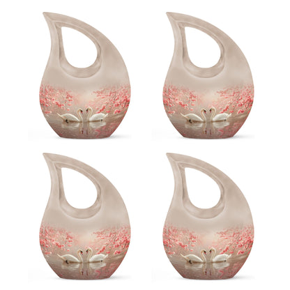Personalized Swan Cremation Urn for Human Ashes - 10-inch, 200 cu in - Yatskia