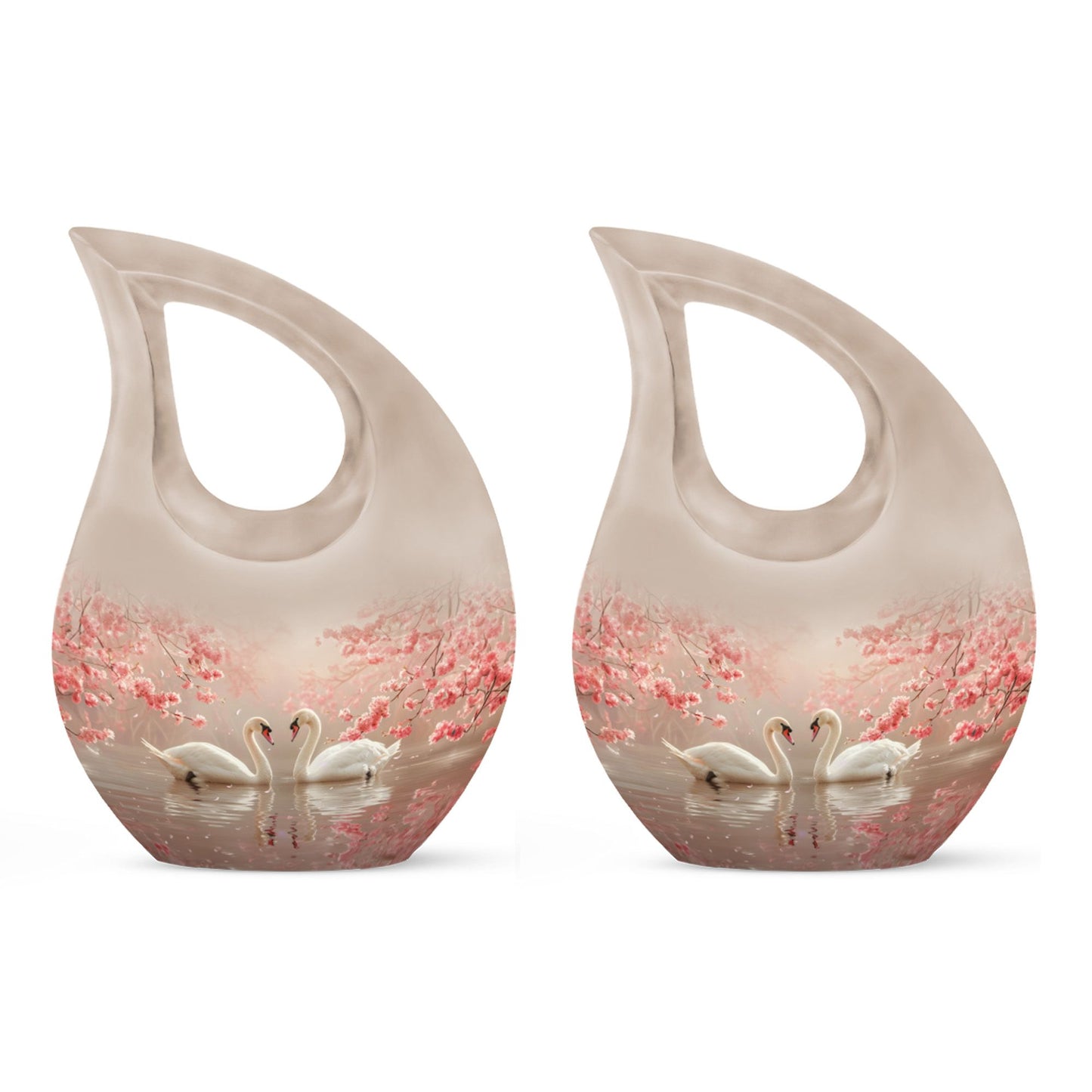 Personalized Swan Cremation Urn for Human Ashes - 10-inch, 200 cu in - Yatskia