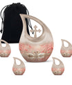 Swan and Cherry Blossom Cremation Urn – Elegant Memorial for Ashes