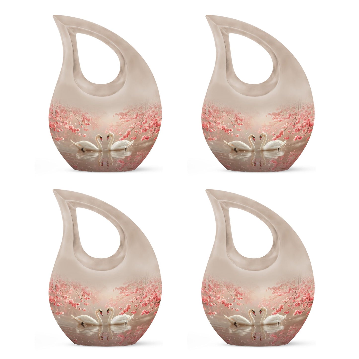 10-inch Cherry Blossom Serenade urn with Cross Drop design
