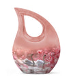 Elegant White Swan Urn – Pink Cherry Blossom Design For Human Ashes
