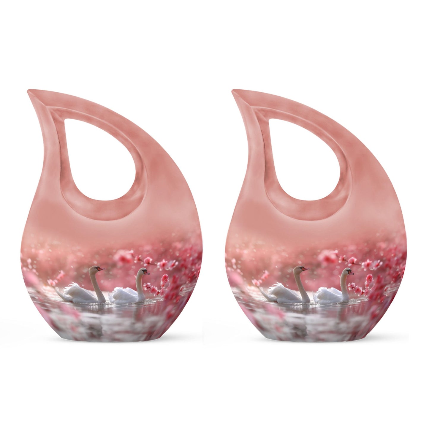 Blissful Blossom Serenity Urn with Cross Drop design, 