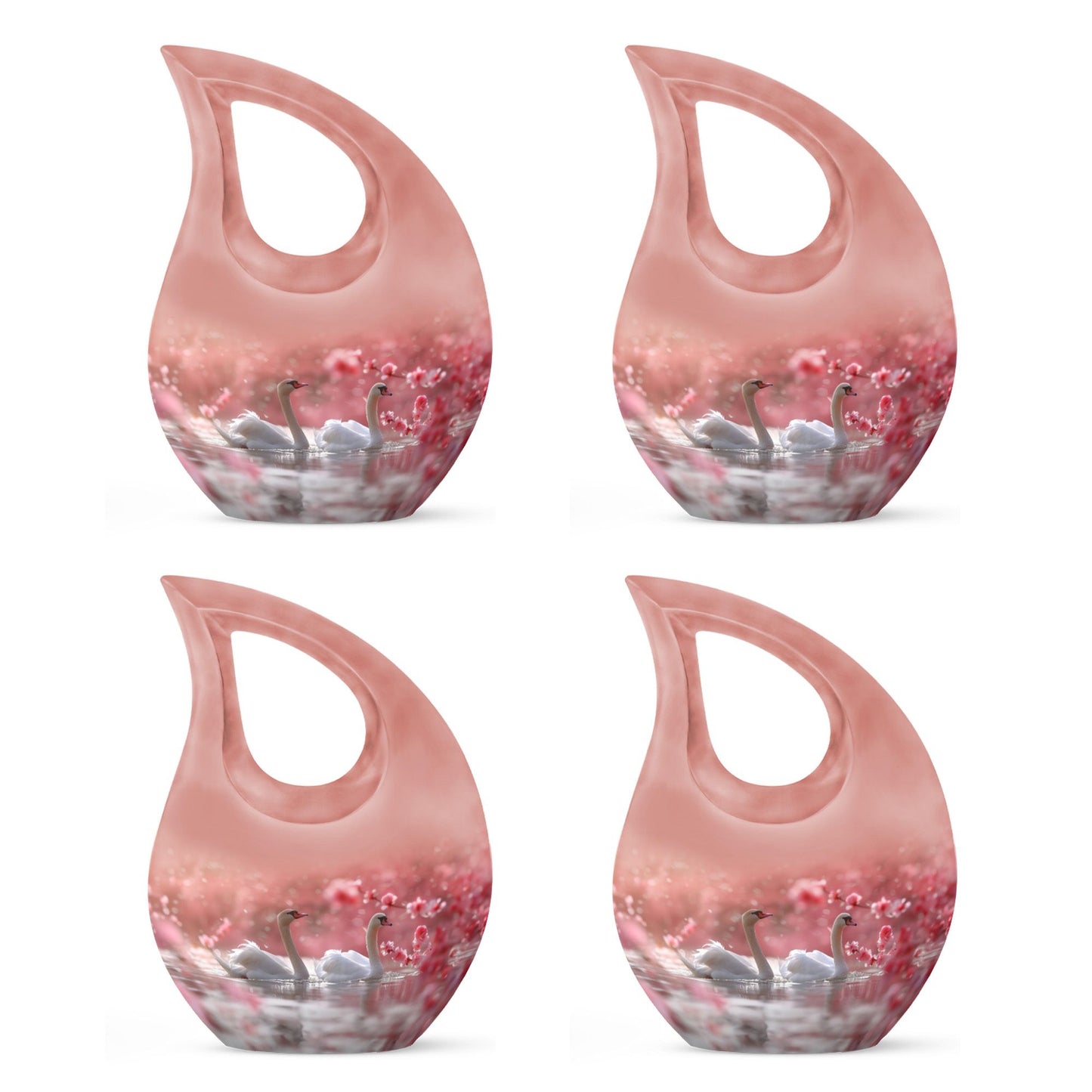 Blissful Blossom Serenity Urn with Cross Drop design, 