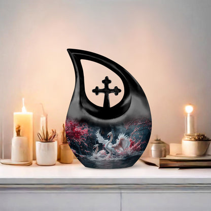 Enchanted Swan Dance Urn, 10 inch a