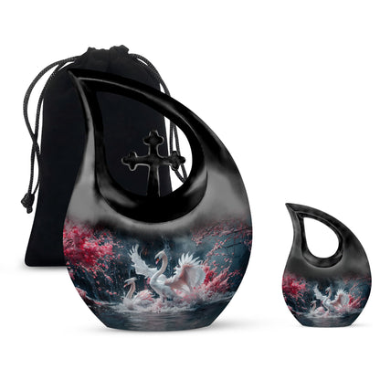 Enchanted Swan Dance Urn, 10 inch a