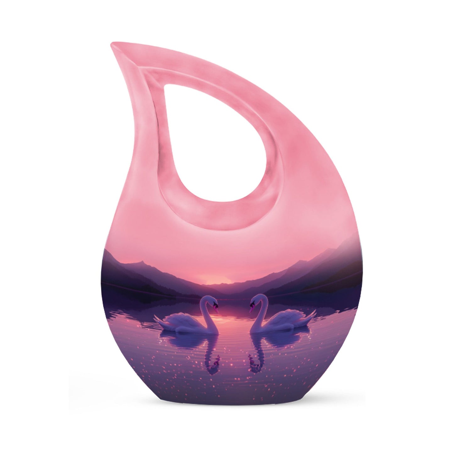 Pink Personalized Bird Cremation Urn for Human Ashes - 10-inch, 200 cu in - Yatskia