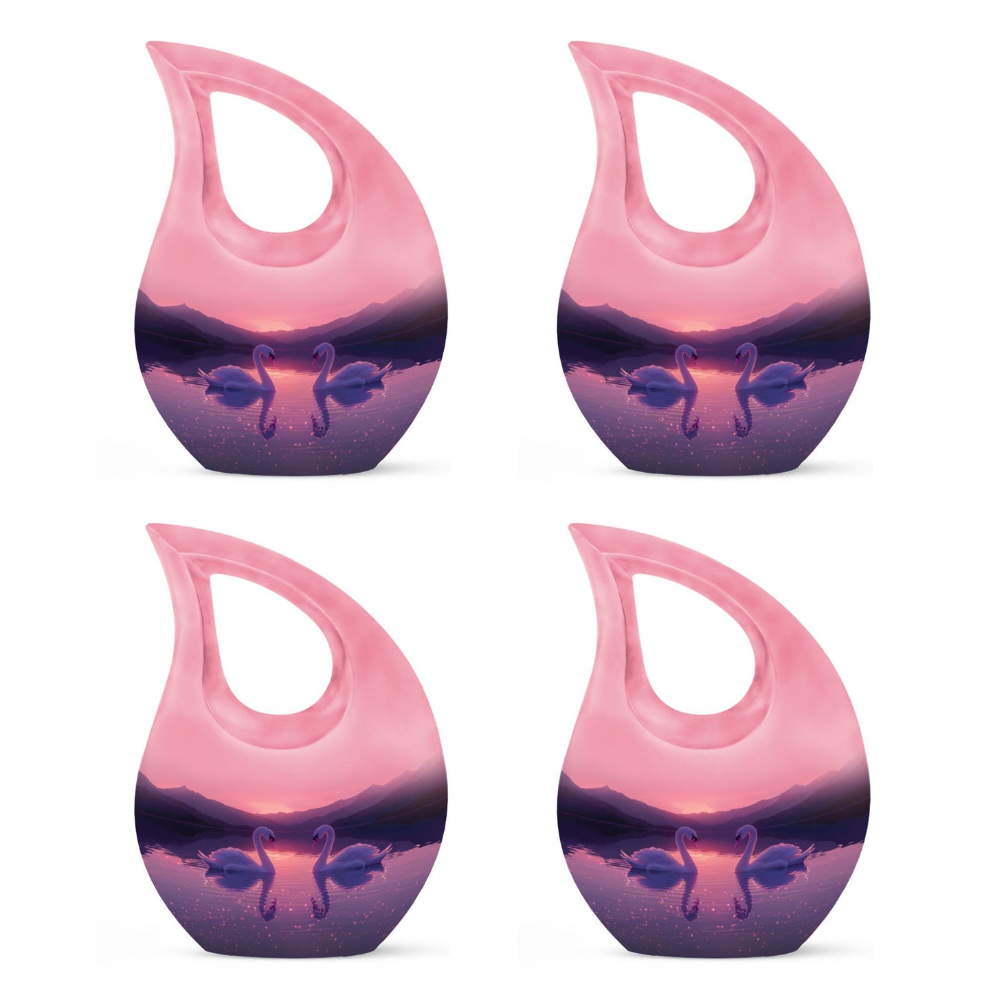 Pink Personalized Bird Cremation Urn for Human Ashes - 10-inch, 200 cu in - Yatskia
