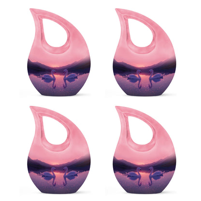 Pink Personalized Bird Cremation Urn for Human Ashes - 10-inch, 200 cu in - Yatskia