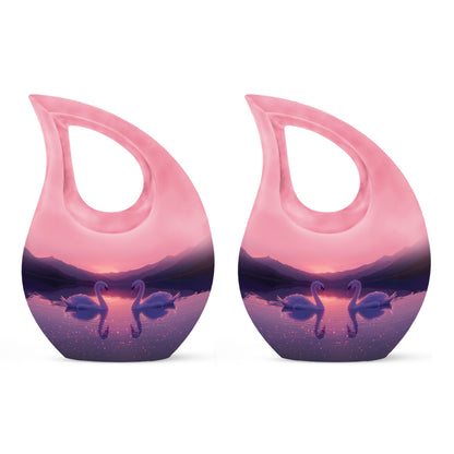 Pink Personalized Bird Cremation Urn for Human Ashes - 10-inch, 200 cu in - Yatskia