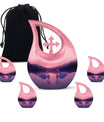 Pink Couple Swan Urn – Elegant Memorial Cremation Urn For Couple Ashes