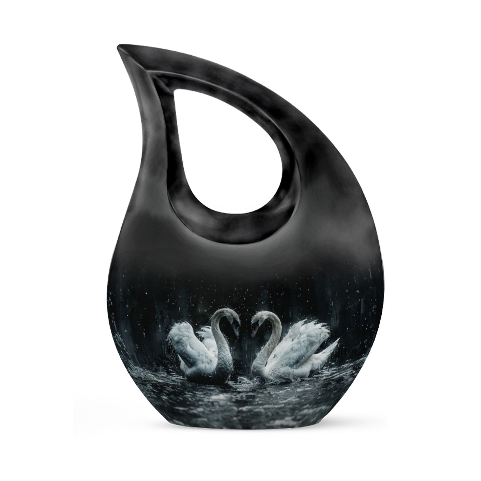 Double Swan Cremation Urns For Human Ashes - Memorial Urn for Mom and Dad