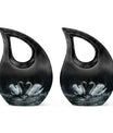 Double Swan Cremation Urns For Human Ashes - Memorial Urn for Mom and Dad