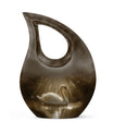 Golden Light Swan Cremation Urn for Human Ashes  - Memorial Urn for Adults