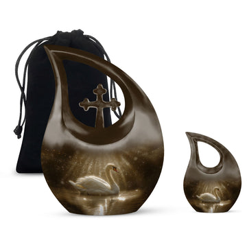 10 inch large Urn with 1 Keepsake 3 Inch Urn