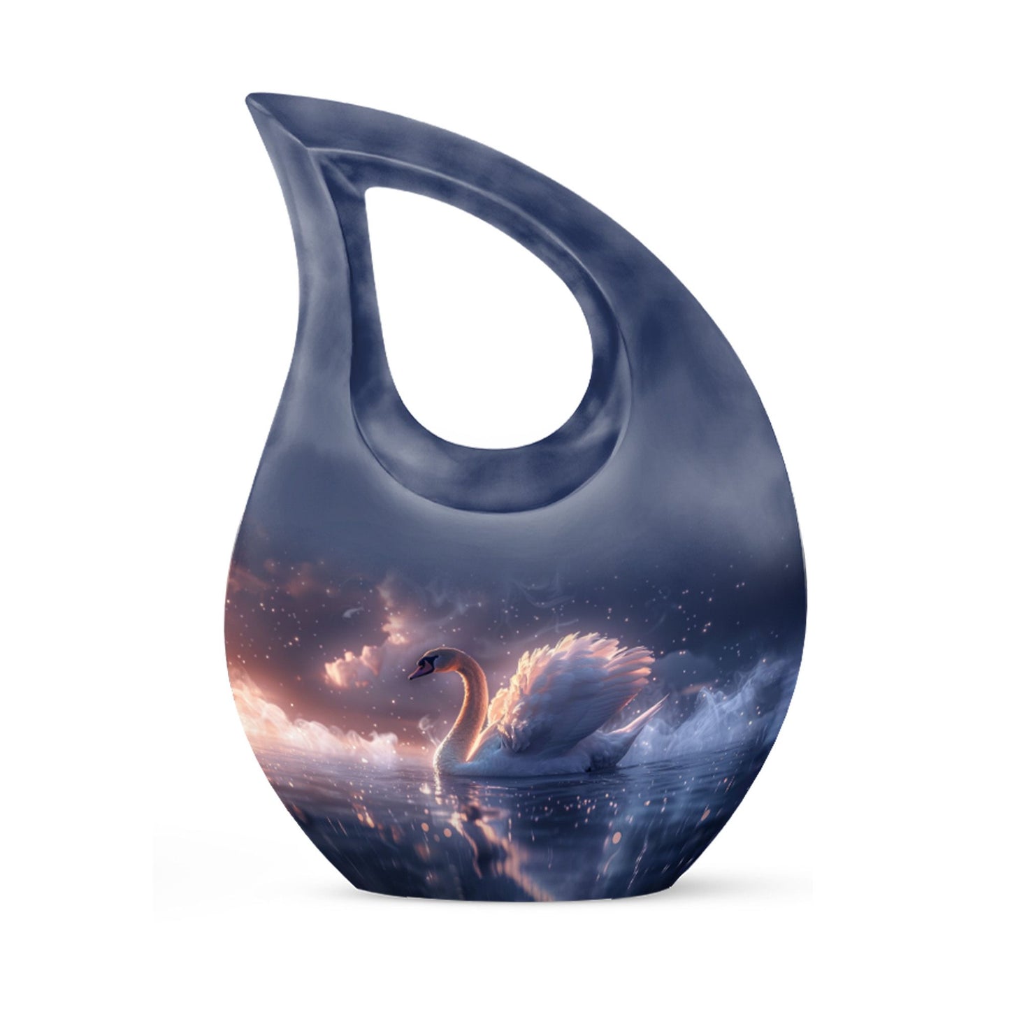 Personalized Swan Cremation Urn for Human Ashes - 10-inch, 200 cu in - Yatskia