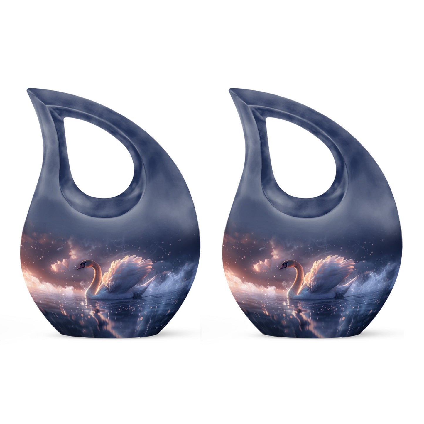 Personalized Swan Cremation Urn for Human Ashes - 10-inch, 200 cu in - Yatskia