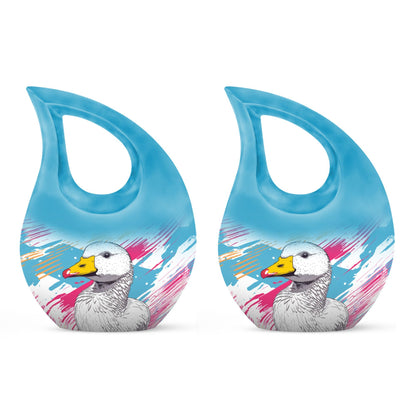 10 inch Pop Art Duck urn with Cross Drop 