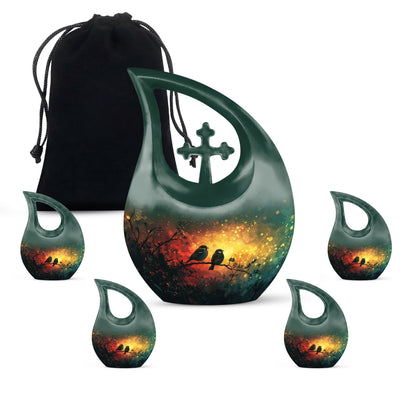 Twilight Melody Dream Urn, 10-inch, Cross Drop Design, 