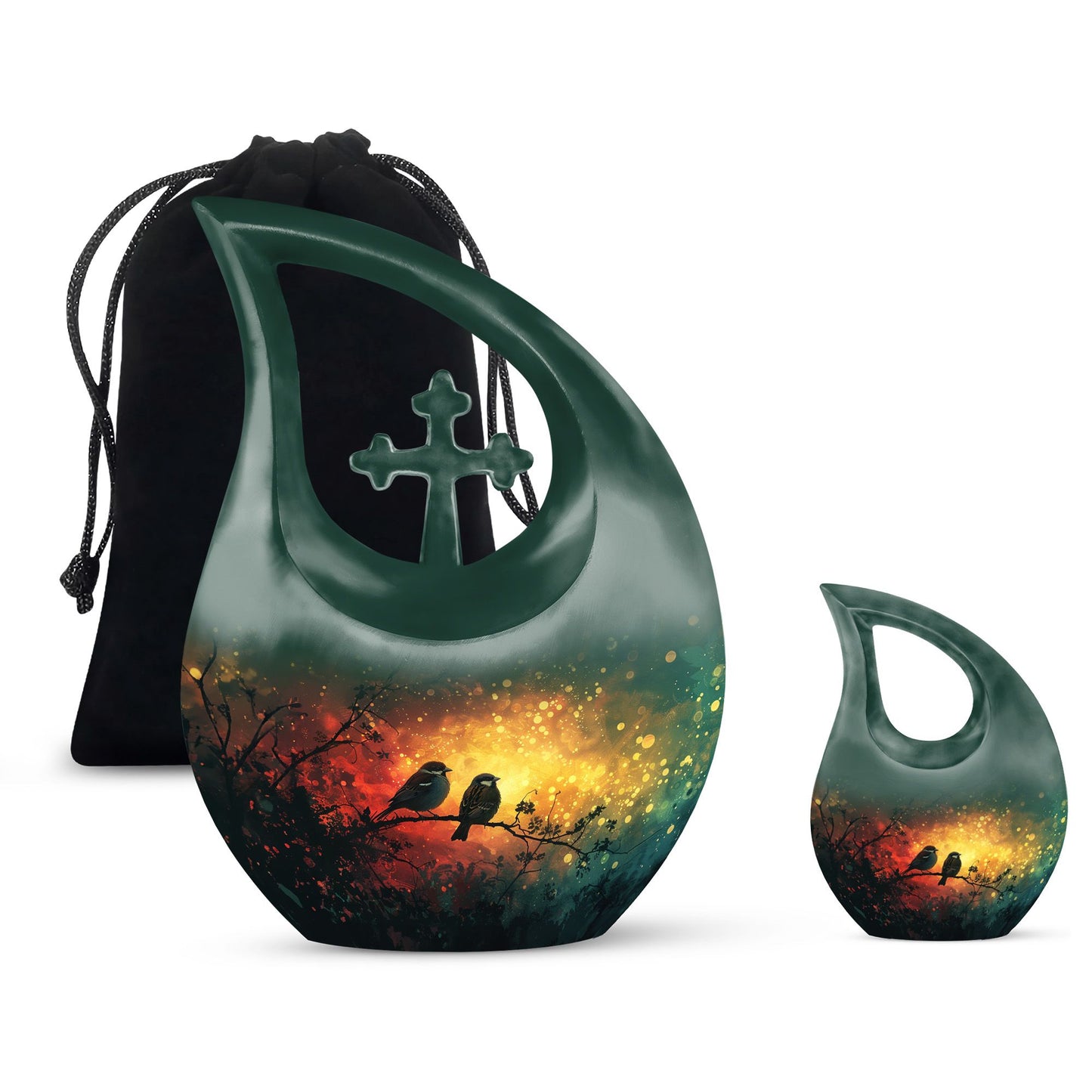 Twilight Melody Dream Urn, 10-inch, Cross Drop Design, 