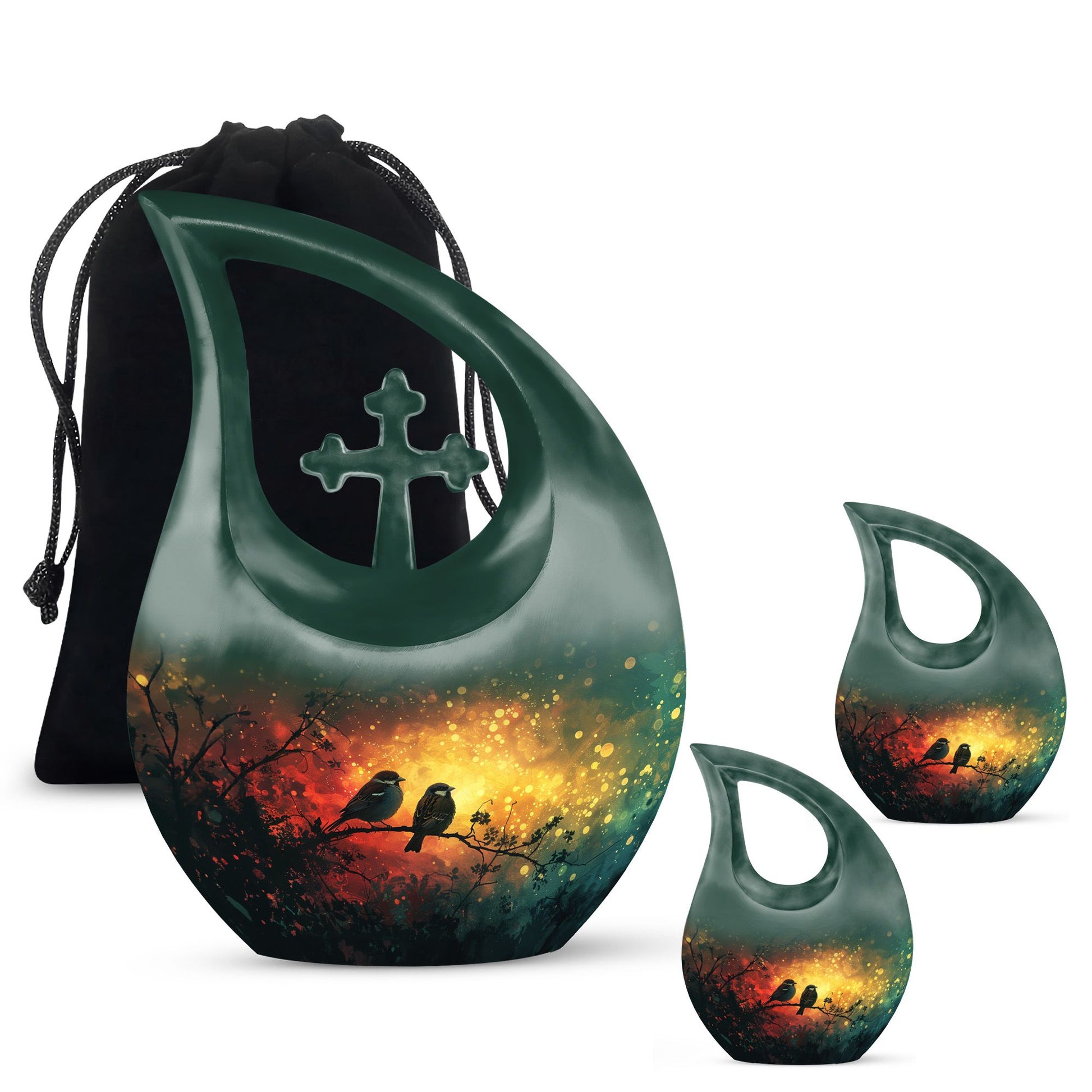 Twilight Melody Dream Urn, 10-inch, Cross Drop Design, 