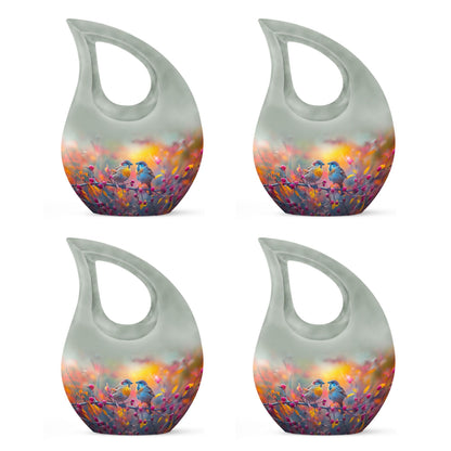 10-Inch Autumn Berries Chatter Urn with Cross Drop