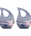 Dual Swan Cremation Urn For Human Ashes For Men and Women