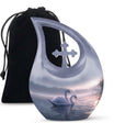 Dual Swan Cremation Urn For Human Ashes For Men and Women