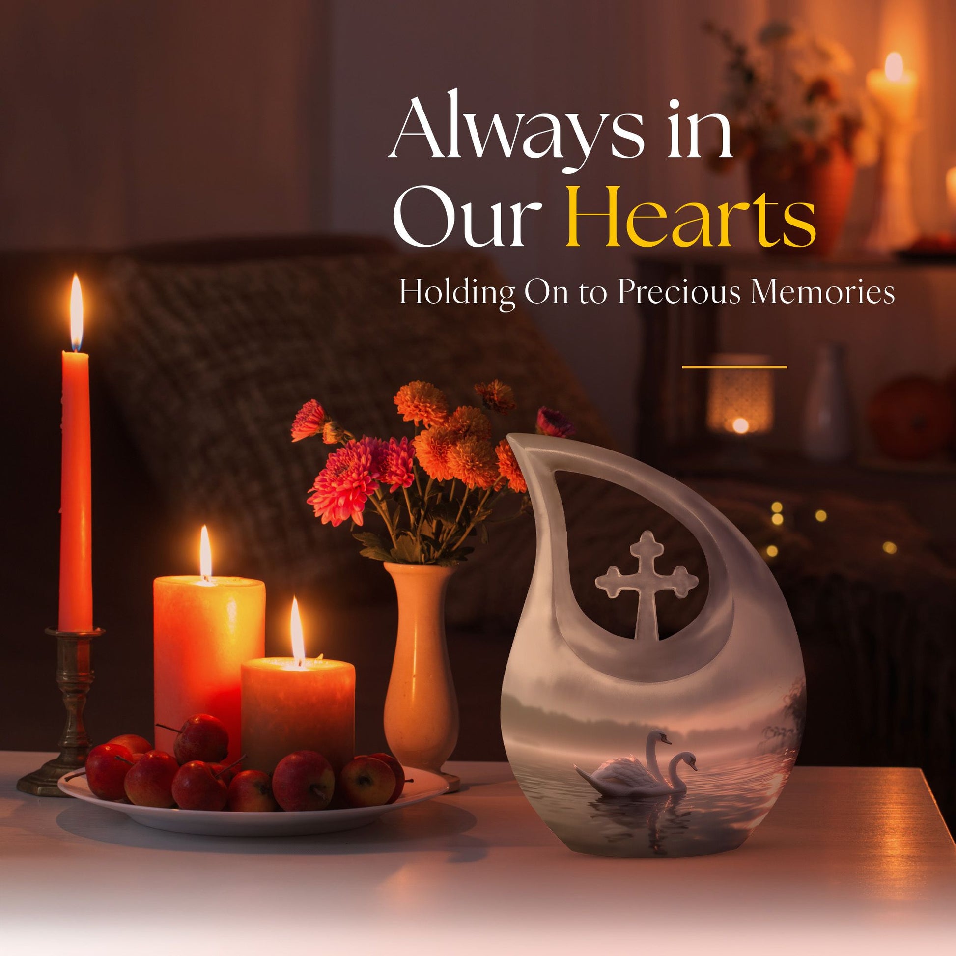 10 Inch Tranquil Waters Romance Urn 