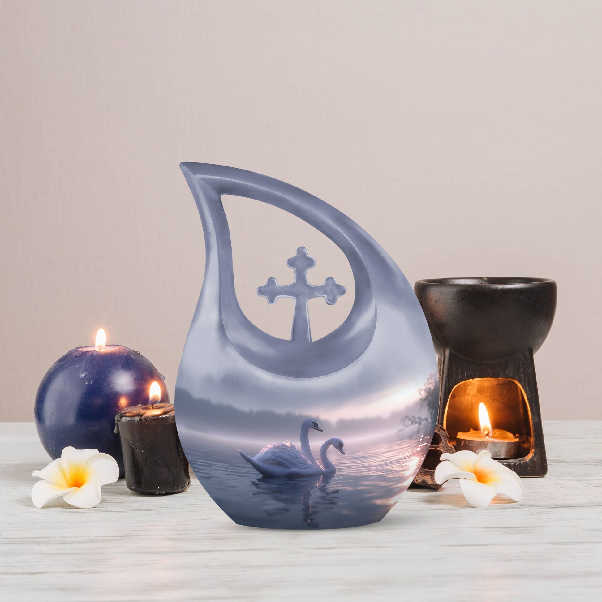 10 Inch Tranquil Waters Romance Urn 