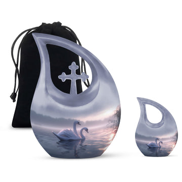 10 inch large Urn with 1 Keepsake 3 Inch Urn