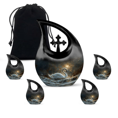 10 inch Golden Hour Solitude Urn with Cross Drop design,