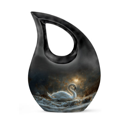10 inch Golden Hour Solitude Urn with Cross Drop design,