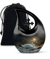 Golden Swan Funeral Urn for Human Ashes - Cremation Urn For Adults