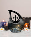 10 inch Golden Hour Solitude Urn with Cross Drop design,