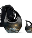 Golden Swan Funeral Urn for Human Ashes - Cremation Urn For Adults