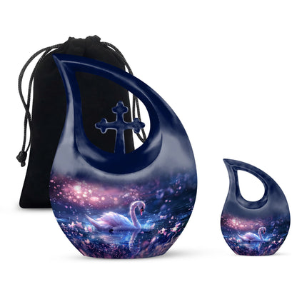 Purple Personalized Bird Cremation Urn for Human Ashes - 10-inch, 200 cu in - Yatskia