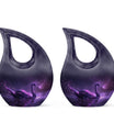 Purple Swan Cremation Urns For Human Ashes - Funeral Urns For Ashes