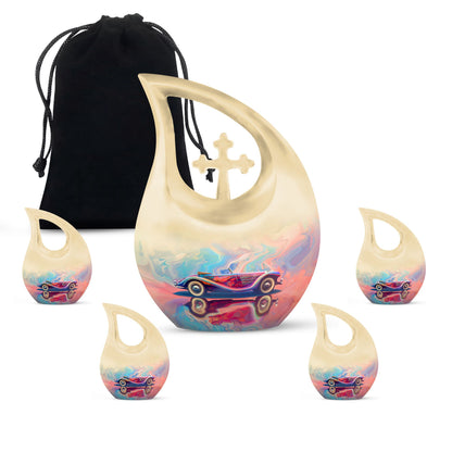 Personalized Car Cremation Urn for Human Ashes - 10-inch, 200 cu in - Yatskia
