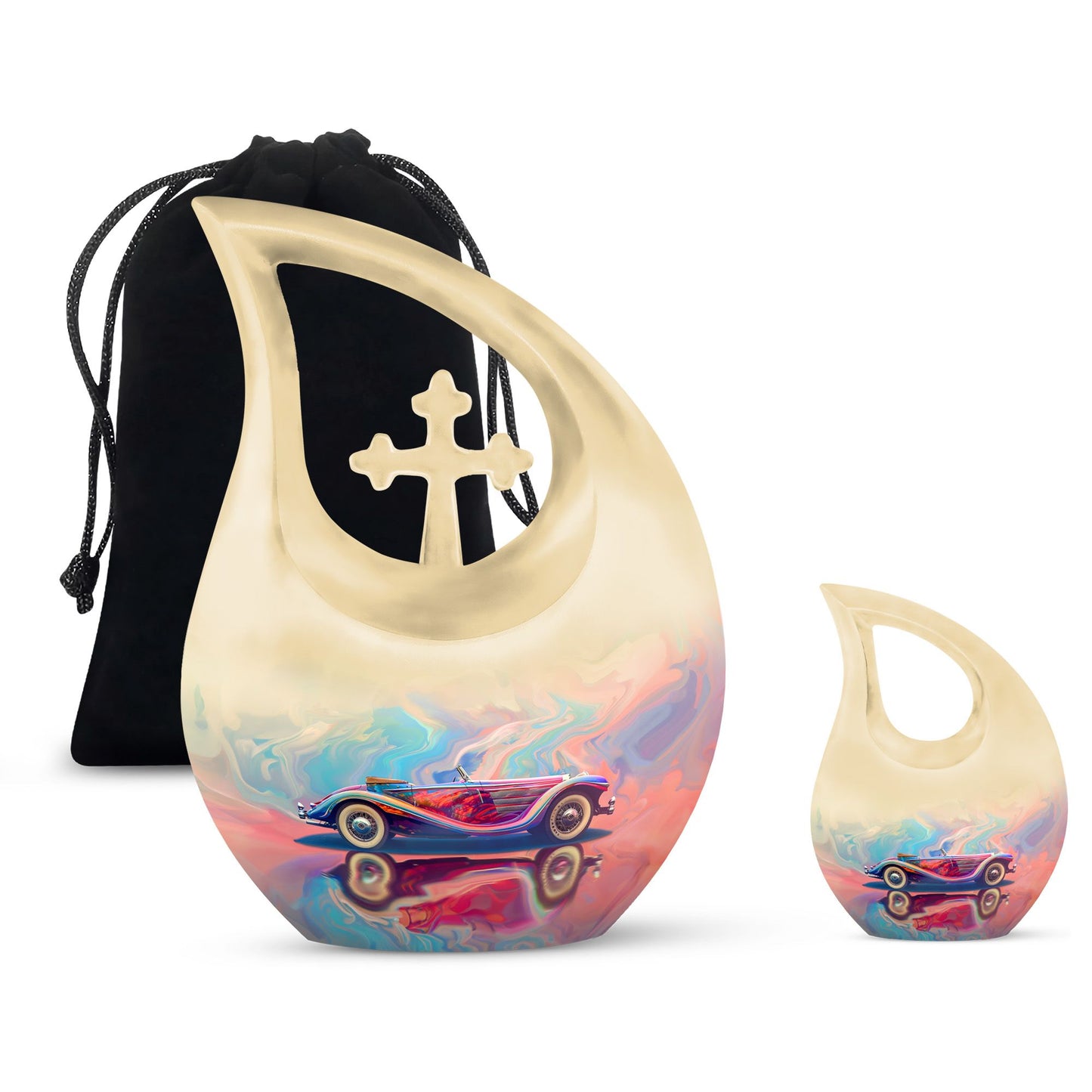 Personalized Car Cremation Urn for Human Ashes - 10-inch, 200 cu in - Yatskia