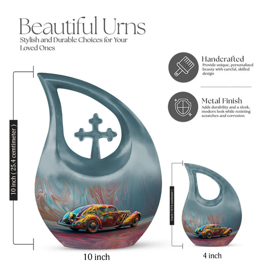 10-inch Retro Chrome Illusion Cross Drop